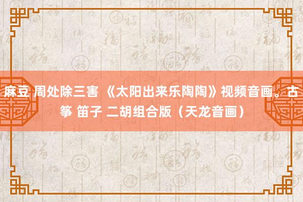 麻豆 周处除三害 《太阳出来乐陶陶》视频音画。古筝 笛子 二胡组合版（天龙音画）