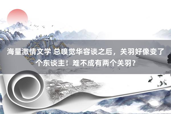 海量激情文学 总嗅觉华容谈之后，关羽好像变了个东谈主！难不成有两个关羽？