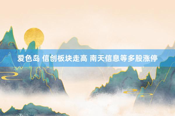 爱色岛 信创板块走高 南天信息等多股涨停