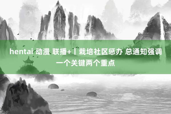 hentai 动漫 联播+丨栽培社区惩办 总通知强调一个关键两个重点