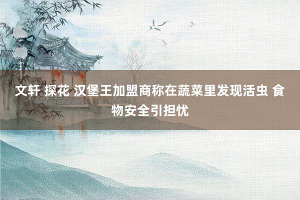 文轩 探花 汉堡王加盟商称在蔬菜里发现活虫 食物安全引担忧