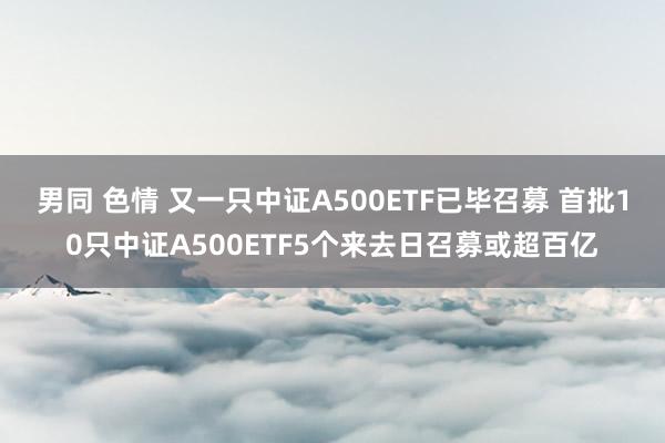 男同 色情 又一只中证A500ETF已毕召募 首批10只中证A500ETF5个来去日召募或超百亿