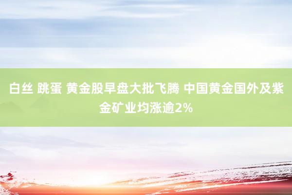 白丝 跳蛋 黄金股早盘大批飞腾 中国黄金国外及紫金矿业均涨逾2%