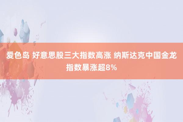 爱色岛 好意思股三大指数高涨 纳斯达克中国金龙指数暴涨超8%
