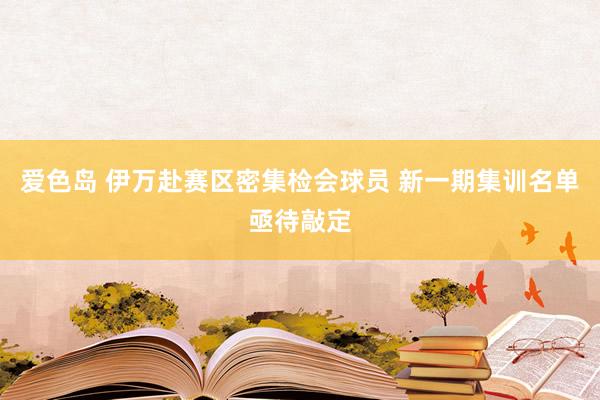 爱色岛 伊万赴赛区密集检会球员 新一期集训名单亟待敲定