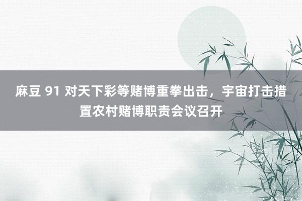 麻豆 91 对天下彩等赌博重拳出击，宇宙打击措置农村赌博职责会议召开