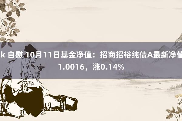 jk 自慰 10月11日基金净值：招商招裕纯债A最新净值1.0016，涨0.14%