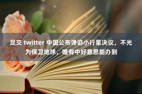 足交 twitter 中国公布谗谄小行星决议，不光为保卫地球，唯有中好意思能办到