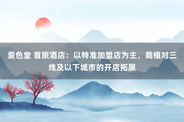 爱色堂 首旅酒店：以特准加盟店为主，栽植对三线及以下城市的开店拓展