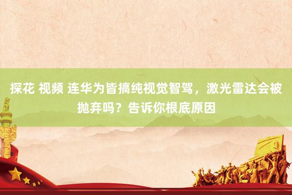 探花 视频 连华为皆搞纯视觉智驾，激光雷达会被抛弃吗？告诉你根底原因