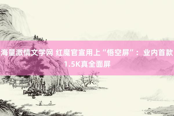 海量激情文学网 红魔官宣用上“悟空屏”：业内首款1.5K真全面屏