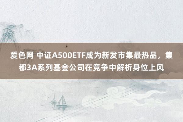 爱色网 中证A500ETF成为新发市集最热品，集都3A系列基金公司在竞争中解析身位上风