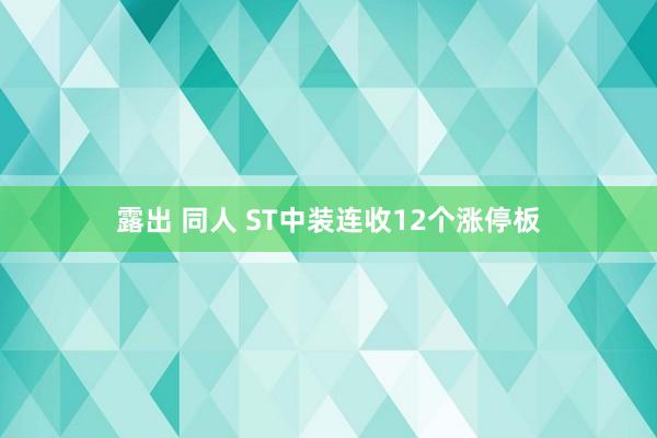 露出 同人 ST中装连收12个涨停板