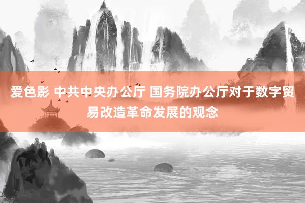 爱色影 中共中央办公厅 国务院办公厅对于数字贸易改造革命发展的观念