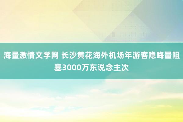 海量激情文学网 长沙黄花海外机场年游客隐晦量阻塞3000万东说念主次