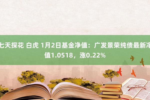 七天探花 白虎 1月2日基金净值：广发景荣纯债最新净值1.0518，涨0.22%