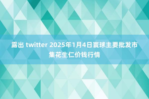 露出 twitter 2025年1月4日寰球主要批发市集花生仁价钱行情