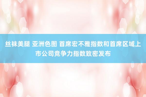 丝袜美腿 亚洲色图 首席宏不雅指数和首席区域上市公司竞争力指数致密发布
