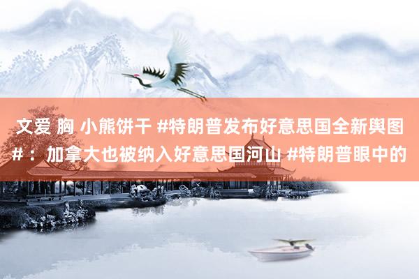 文爱 胸 小熊饼干 #特朗普发布好意思国全新舆图# ：加拿大也被纳入好意思国河山 #特朗普眼中的