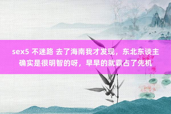 sex5 不迷路 去了海南我才发现，东北东谈主确实是很明智的呀，早早的就霸占了先机