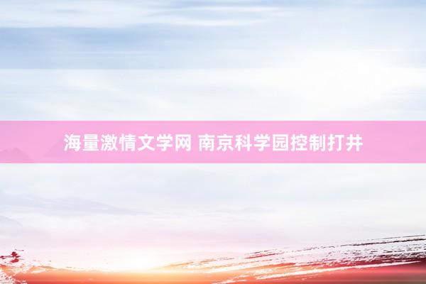 海量激情文学网 南京科学园控制打井