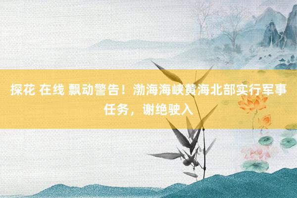 探花 在线 飘动警告！渤海海峡黄海北部实行军事任务，谢绝驶入