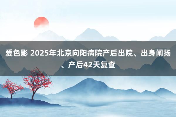 爱色影 2025年北京向阳病院产后出院、出身阐扬、产后42天复查