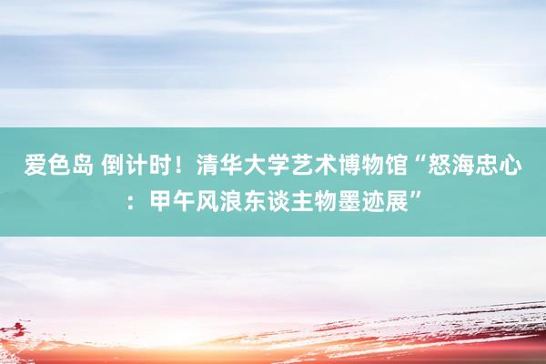 爱色岛 倒计时！清华大学艺术博物馆“怒海忠心：甲午风浪东谈主物墨迹展”
