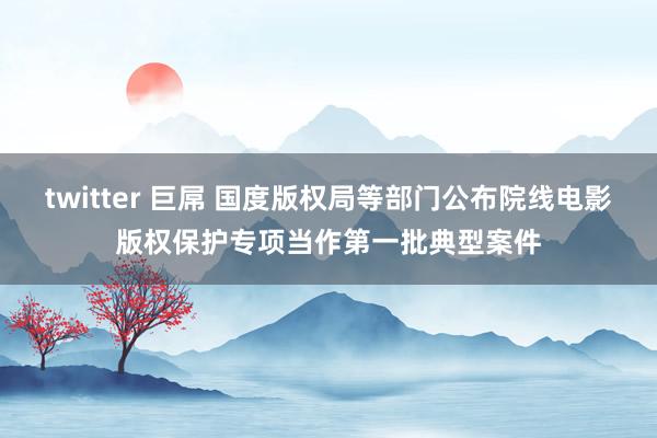 twitter 巨屌 国度版权局等部门公布院线电影版权保护专项当作第一批典型案件