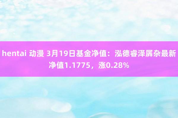 hentai 动漫 3月19日基金净值：泓德睿泽羼杂最新净值1.1775，涨0.28%