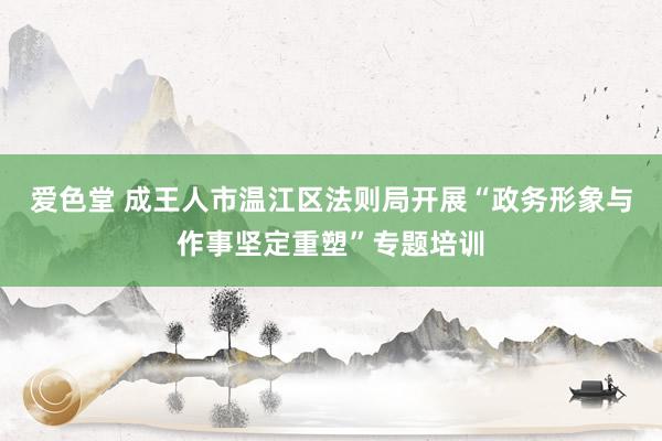 爱色堂 成王人市温江区法则局开展“政务形象与作事坚定重塑”专题培训