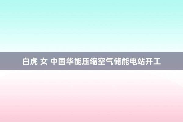 白虎 女 中国华能压缩空气储能电站开工