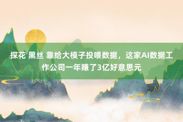 探花 黑丝 靠给大模子投喂数据，这家AI数据工作公司一年赚了3亿好意思元