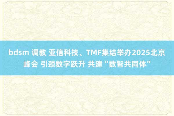 bdsm 调教 亚信科技、TMF集结举办2025北京峰会 引颈数字跃升 共建“数智共同体”