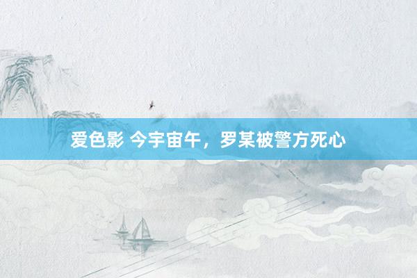 爱色影 今宇宙午，罗某被警方死心
