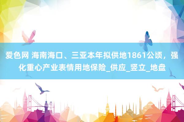 爱色网 海南海口、三亚本年拟供地1861公顷，强化重心产业表情用地保险_供应_竖立_地盘