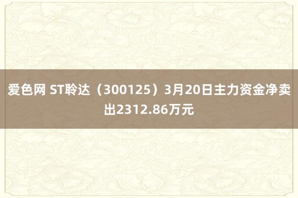 爱色网 ST聆达（300125）3月20日主力资金净卖出2312.86万元