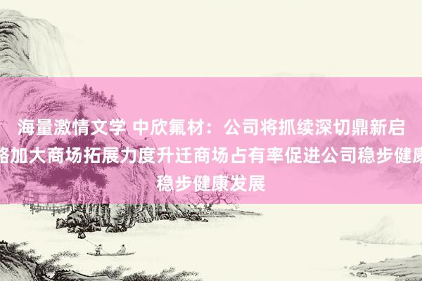 海量激情文学 中欣氟材：公司将抓续深切鼎新启动策略加大商场拓展力度升迁商场占有率促进公司稳步健康发展