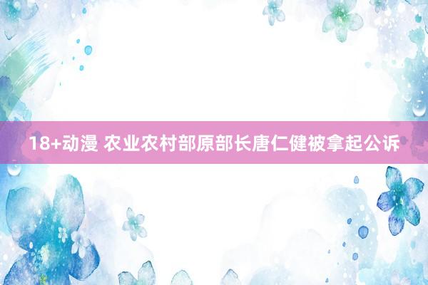 18+动漫 农业农村部原部长唐仁健被拿起公诉