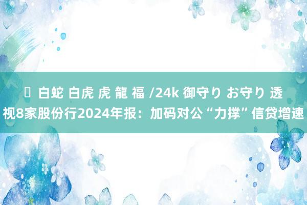 ✨白蛇 白虎 虎 龍 福 /24k 御守り お守り 透视8家股份行2024年报：加码对公“力撑”信贷增速