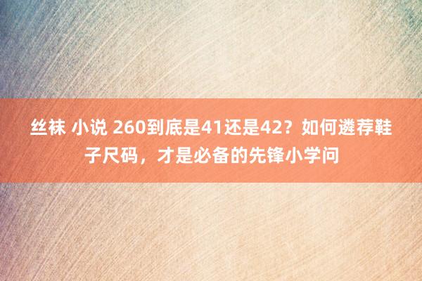 丝袜 小说 260到底是41还是42？如何遴荐鞋子尺码，才是必备的先锋小学问