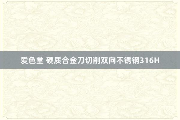 爱色堂 硬质合金刀切削双向不锈钢316H